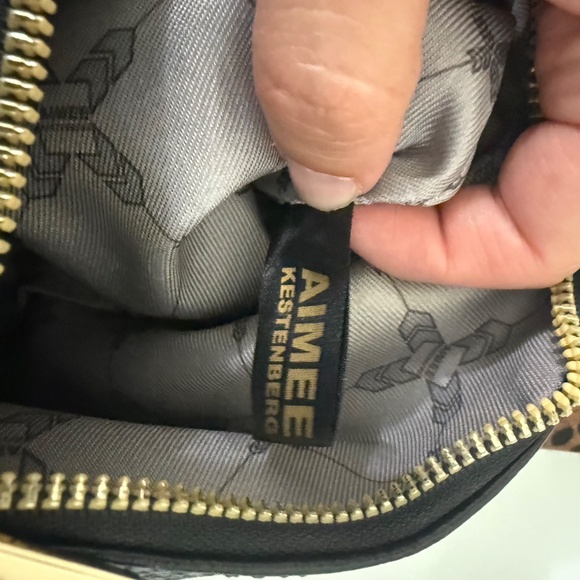 Aimee Kestenberg Leather Calf Hair Animal Print Wristlet Clutch Set | One Size - Picture 9 of 16